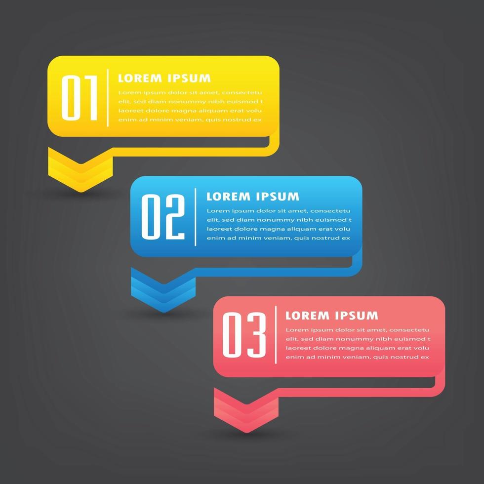 modern text box template banner Infographics vector