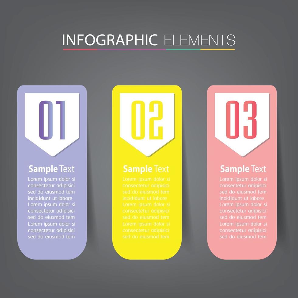 modern text box template banner Infographics vector