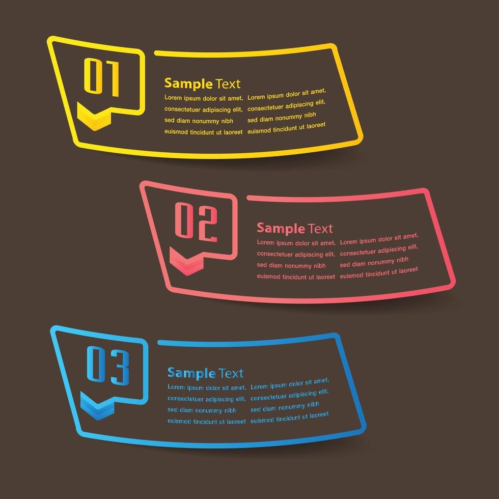 modern text box template banner Infographics vector