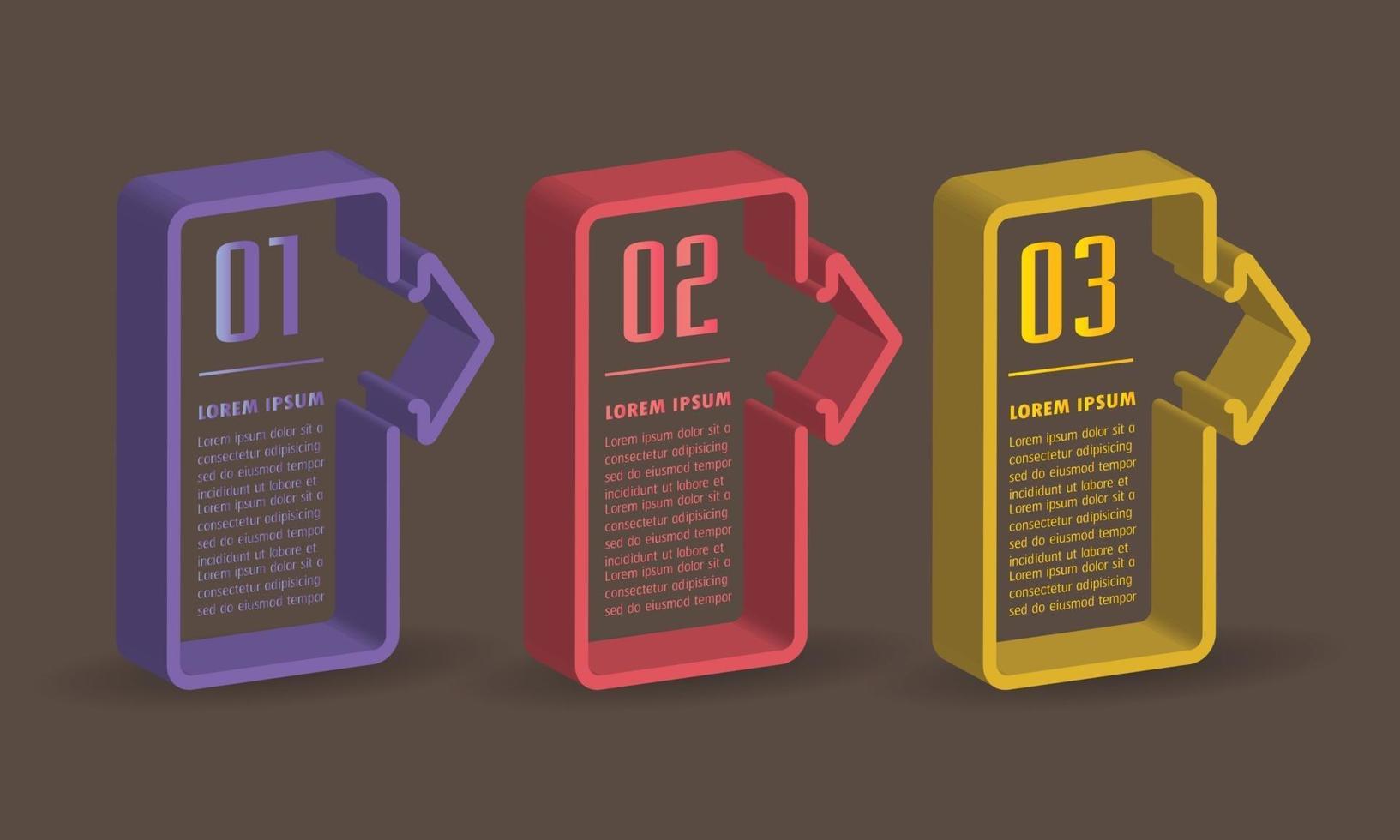 modern text box template banner Infographics vector