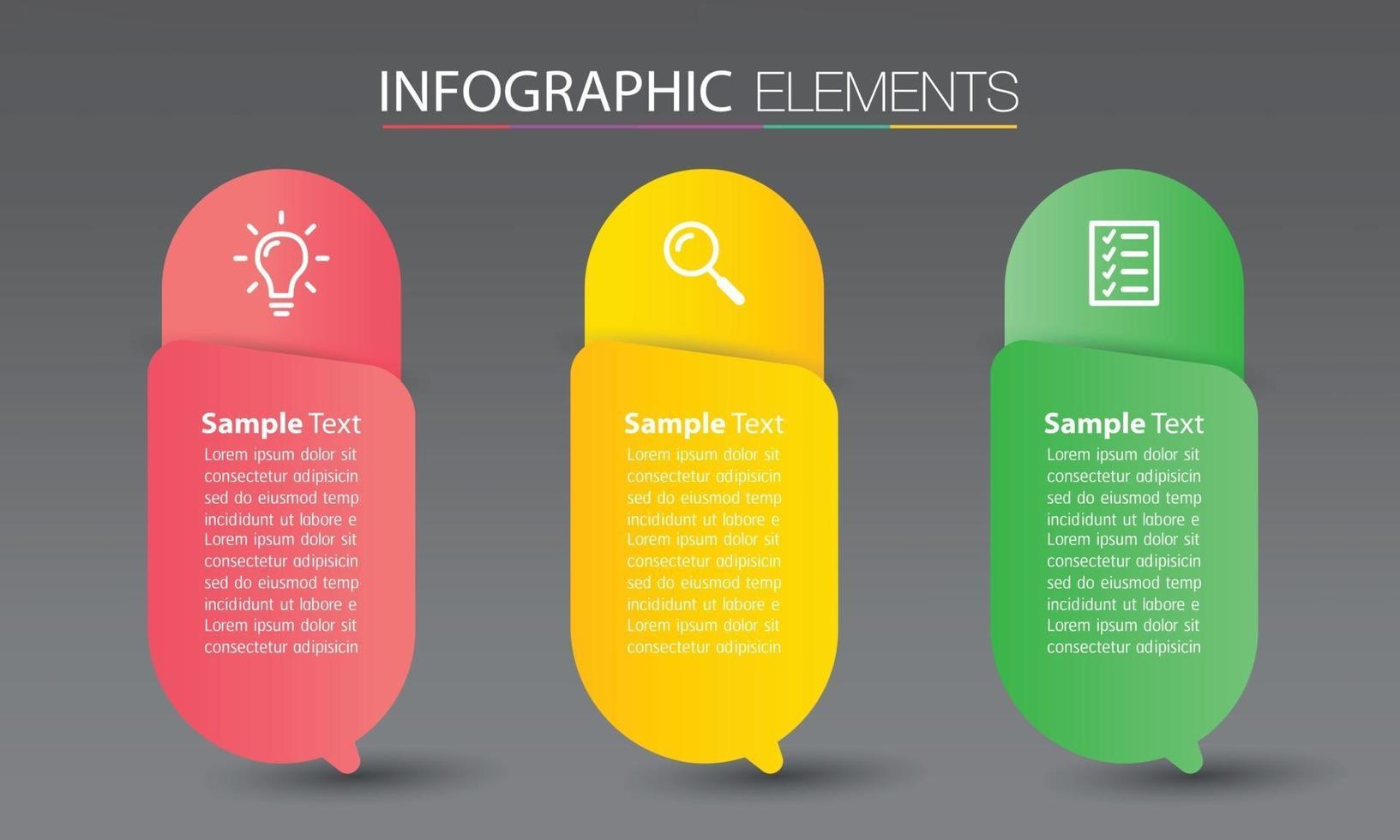 modern text box template banner Infographics vector