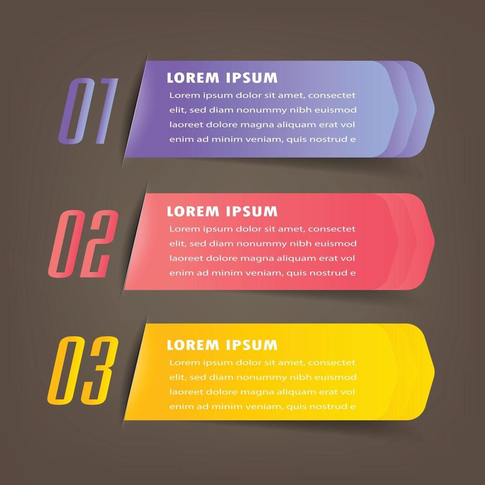 modern text box template banner Infographics vector