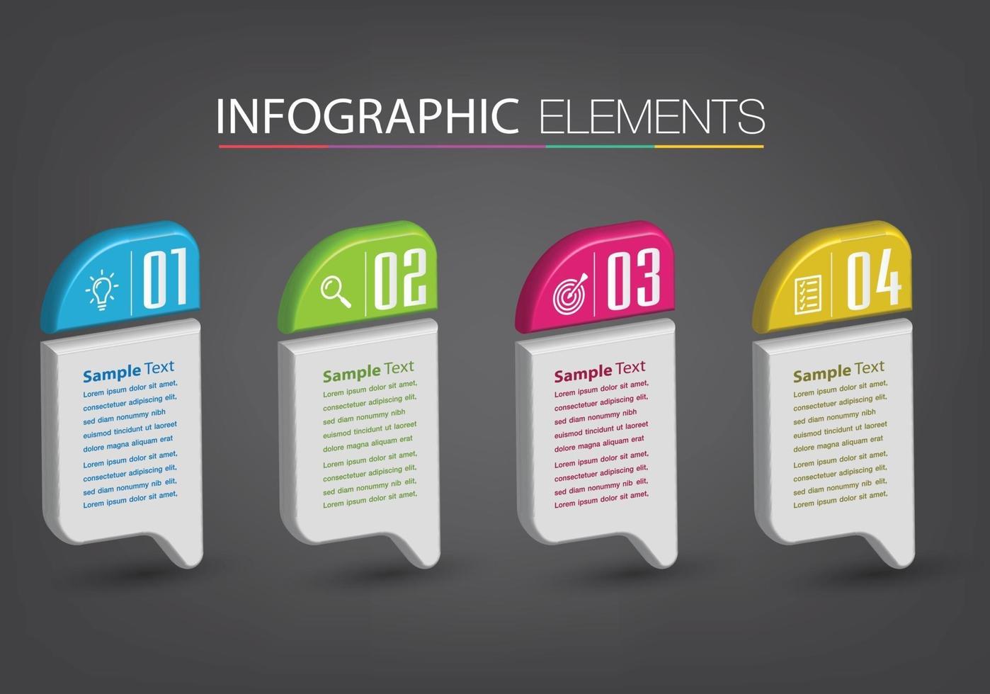 modern text box template banner Infographics vector