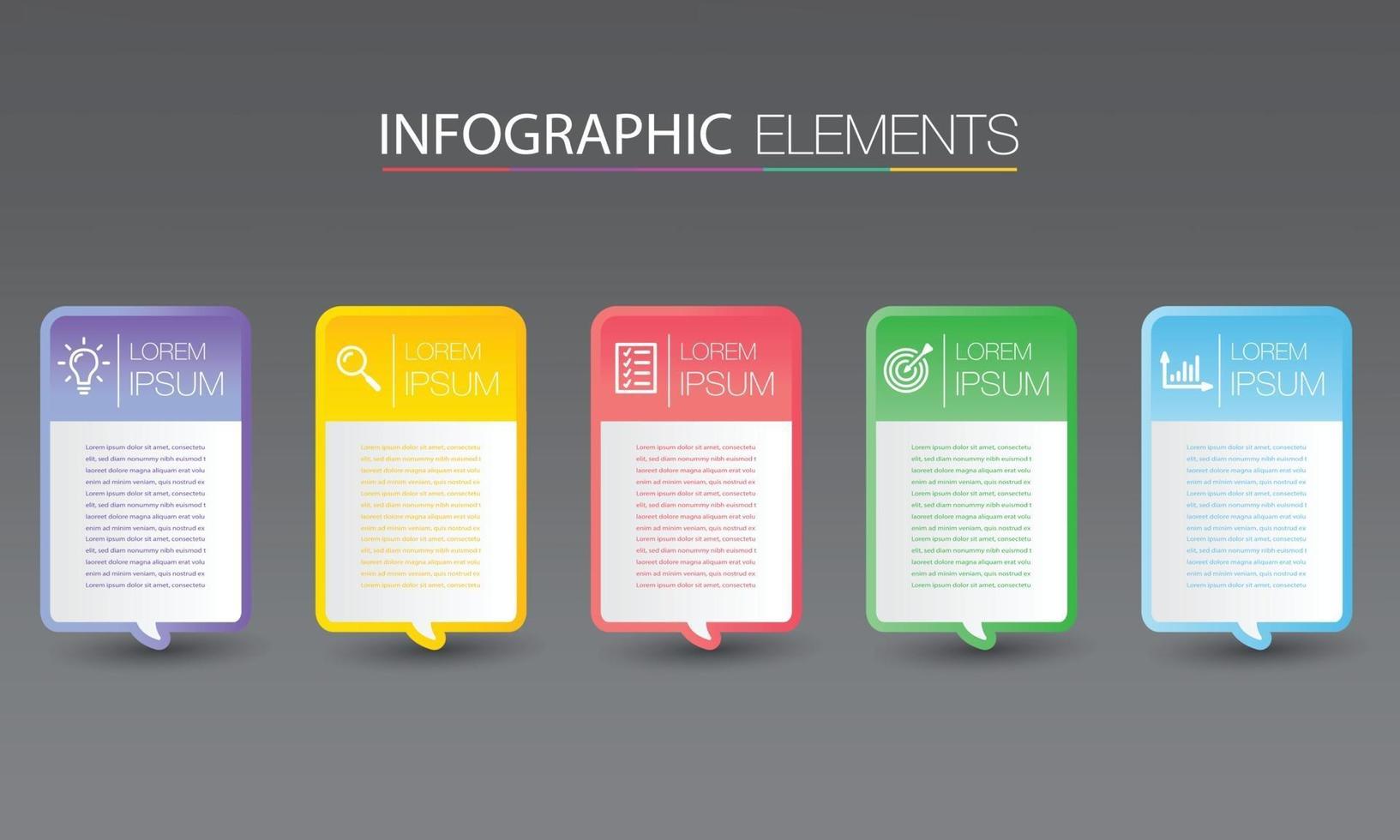 modern text box template banner Infographics vector
