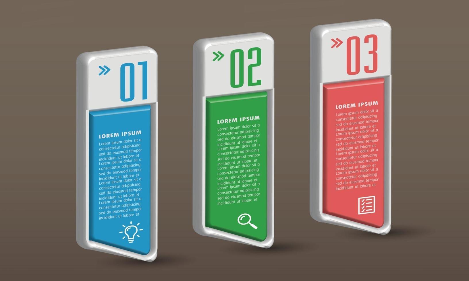 modern text box template banner Infographics vector