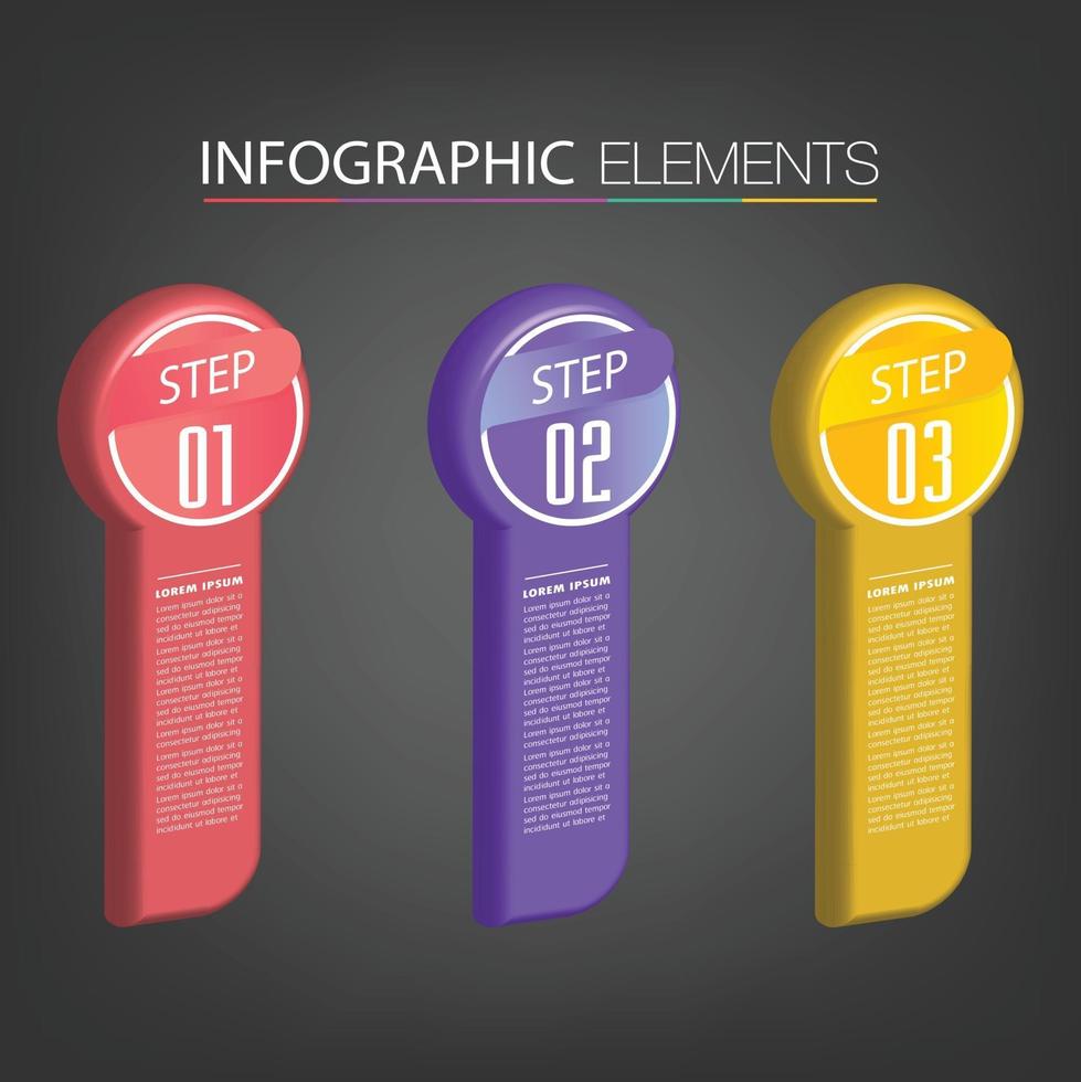 modern text box template banner Infographics vector