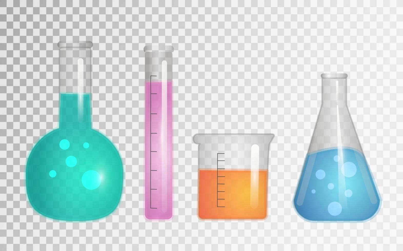 Set of test tubes vector