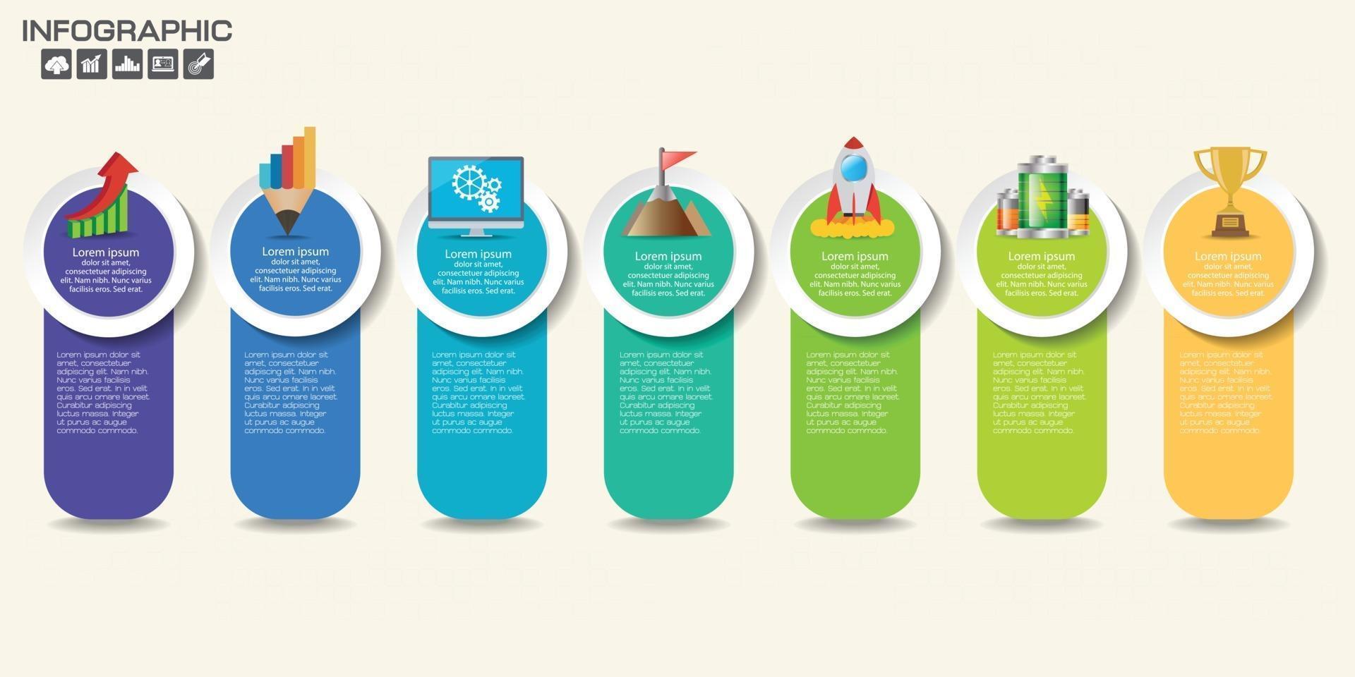 Step and timeline Infographic Templates for Business Vector Illustration process diagram