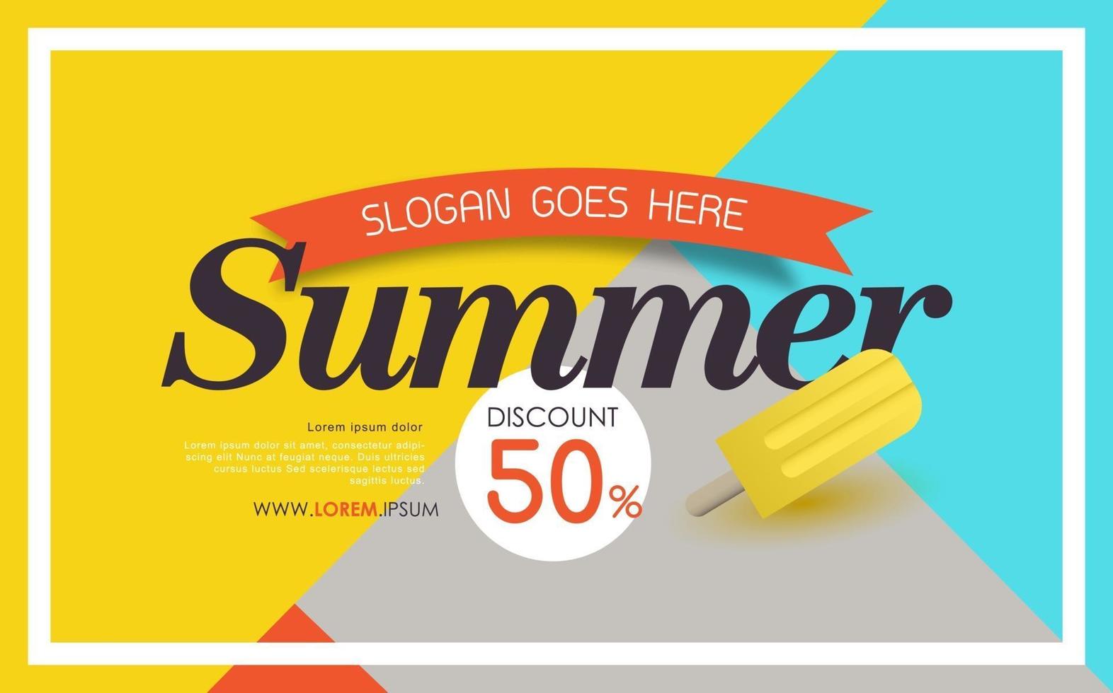 summer sale banner poster background vector