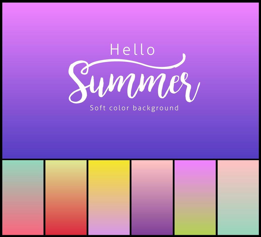 Soft color background with Summer tone vector