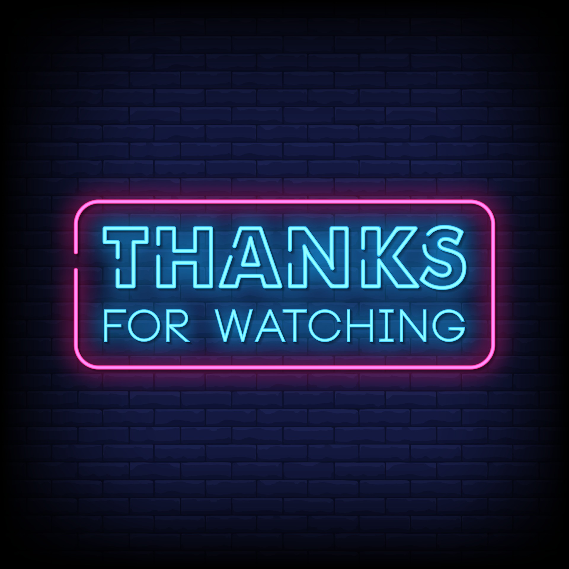 Thanks For Watching Neon Signs Style Text Vector 2424473 Vector Art At