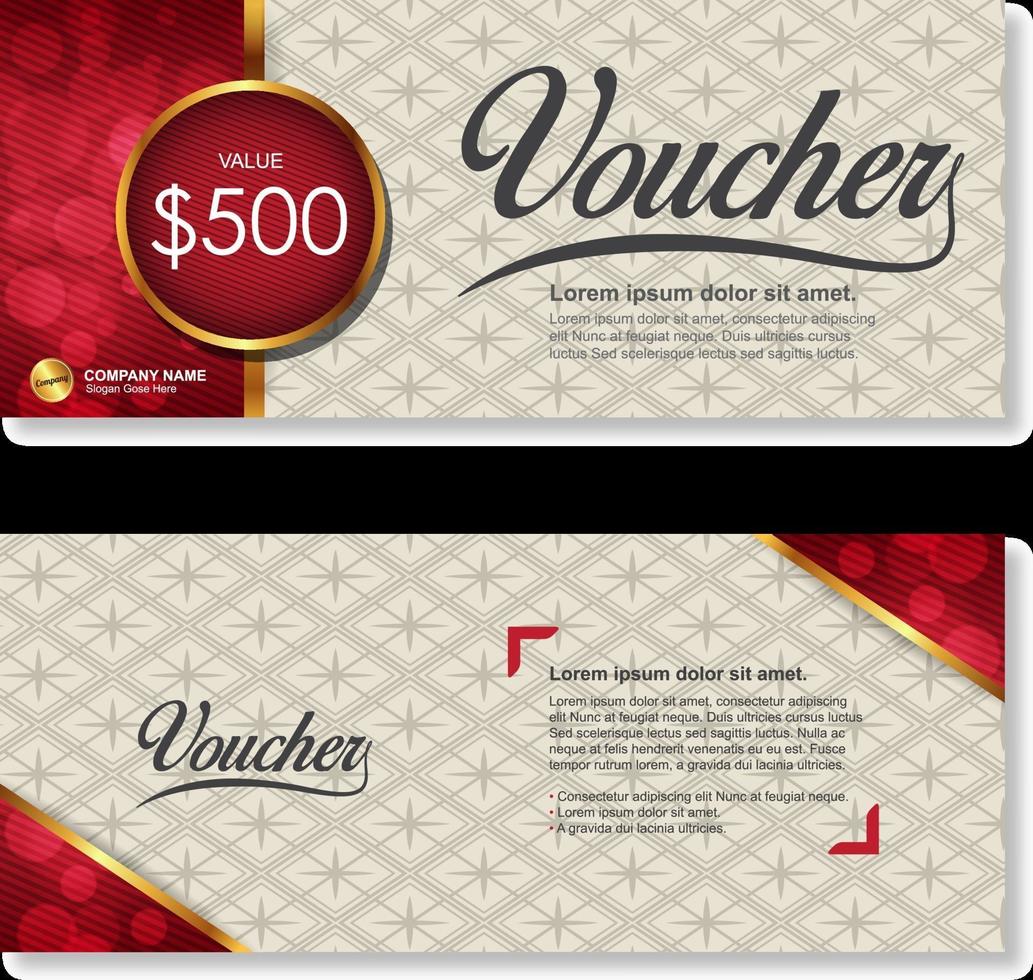 Gift voucher discount template vector