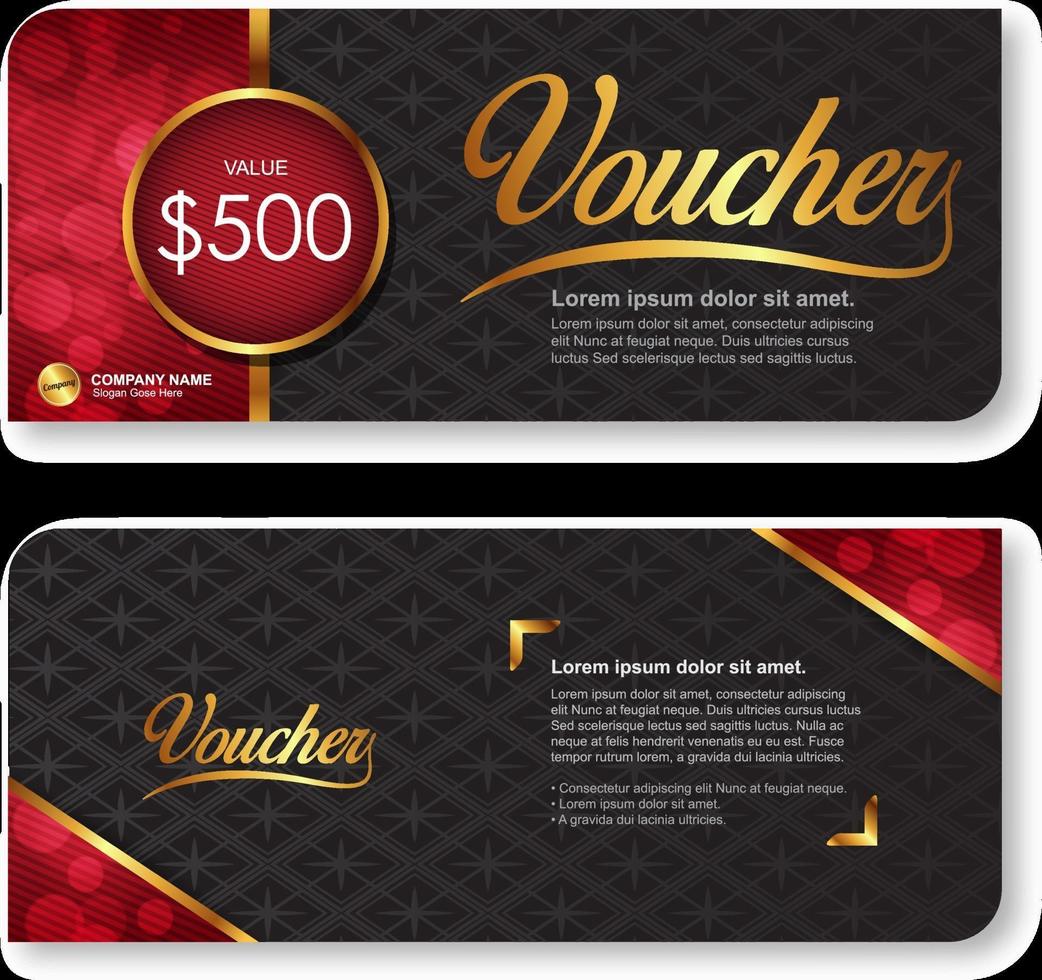Gift voucher discount template vector