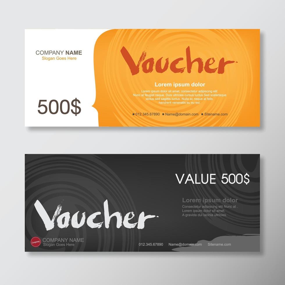 Gift voucher discount template vector