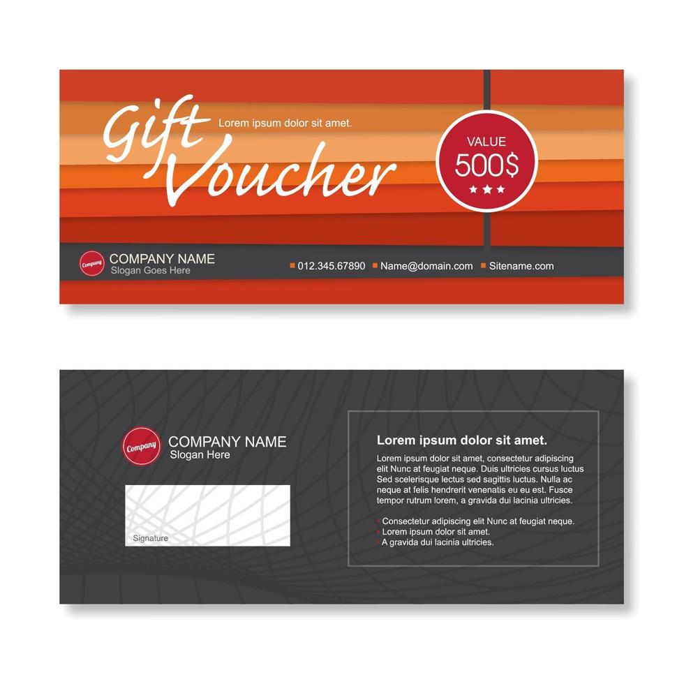 Gift voucher discount template vector