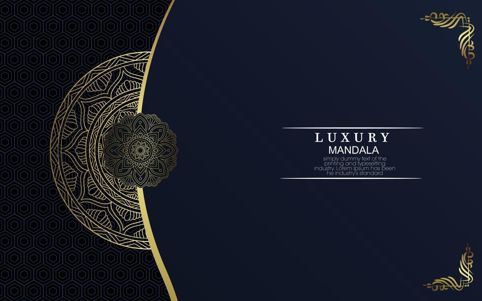 Luxury mandala pattern background with golden arabesque Free Vector