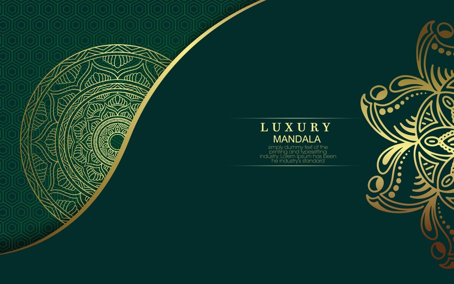 Luxury mandala pattern background with golden arabesque Free Vector