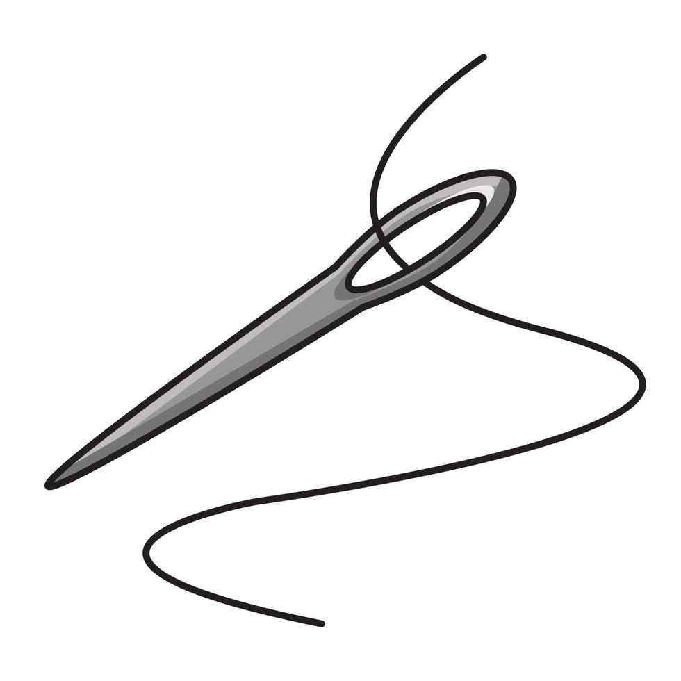 needle sharp thread illustration vector
