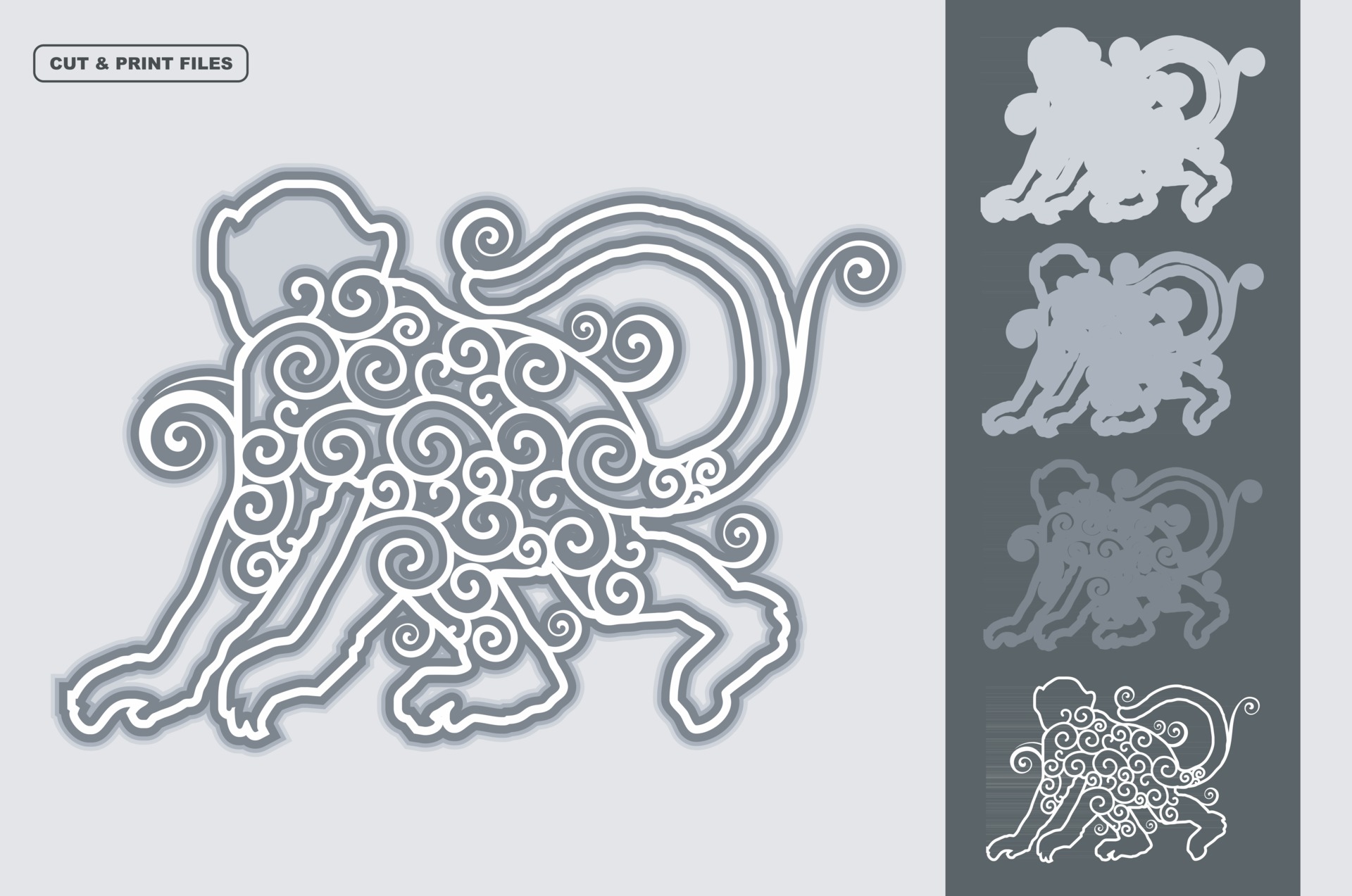 Download Animal Mandala Vector 3d Layered 2424892 Vector Art At Vecteezy