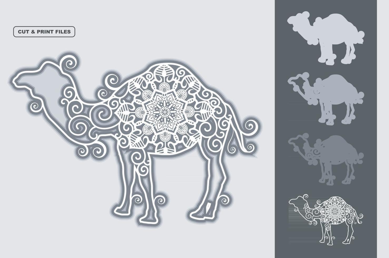 Animal Mandala Vector 3D Layered