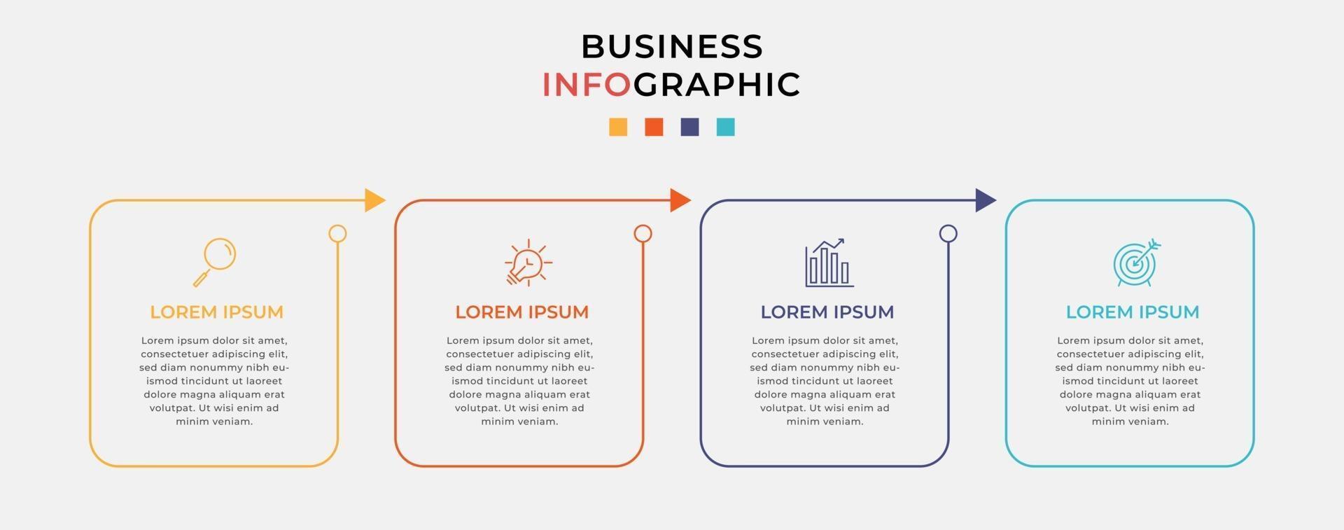 Vector Infographic design business template with icons and 4 options or steps