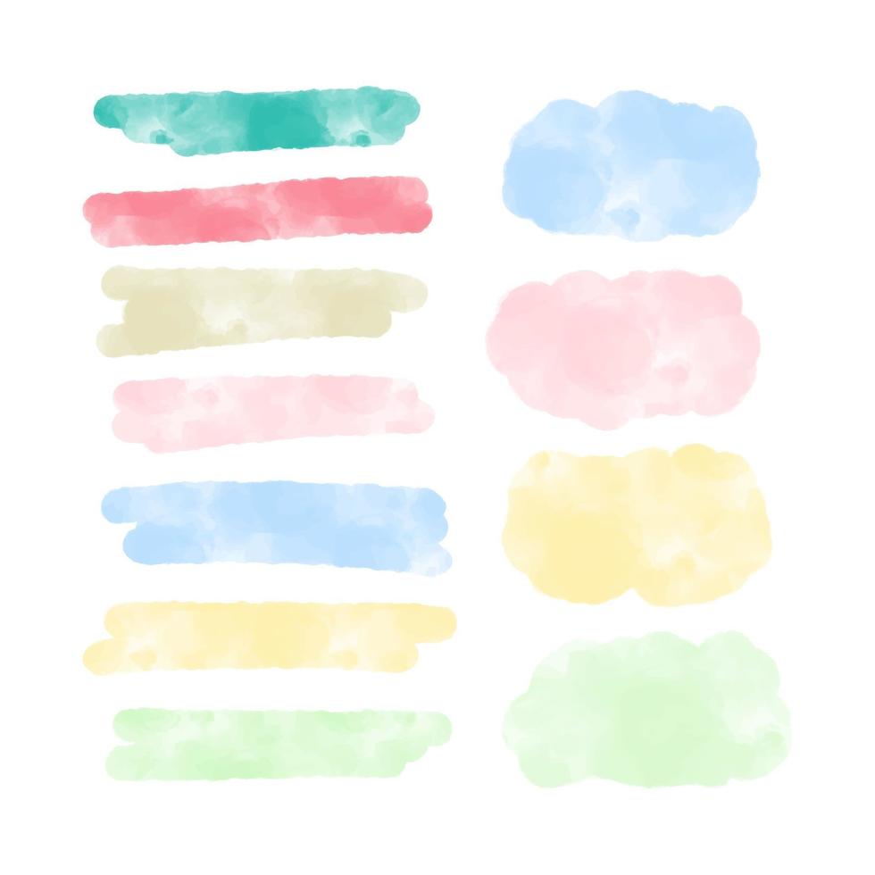 Abstract watercolor stain set vector