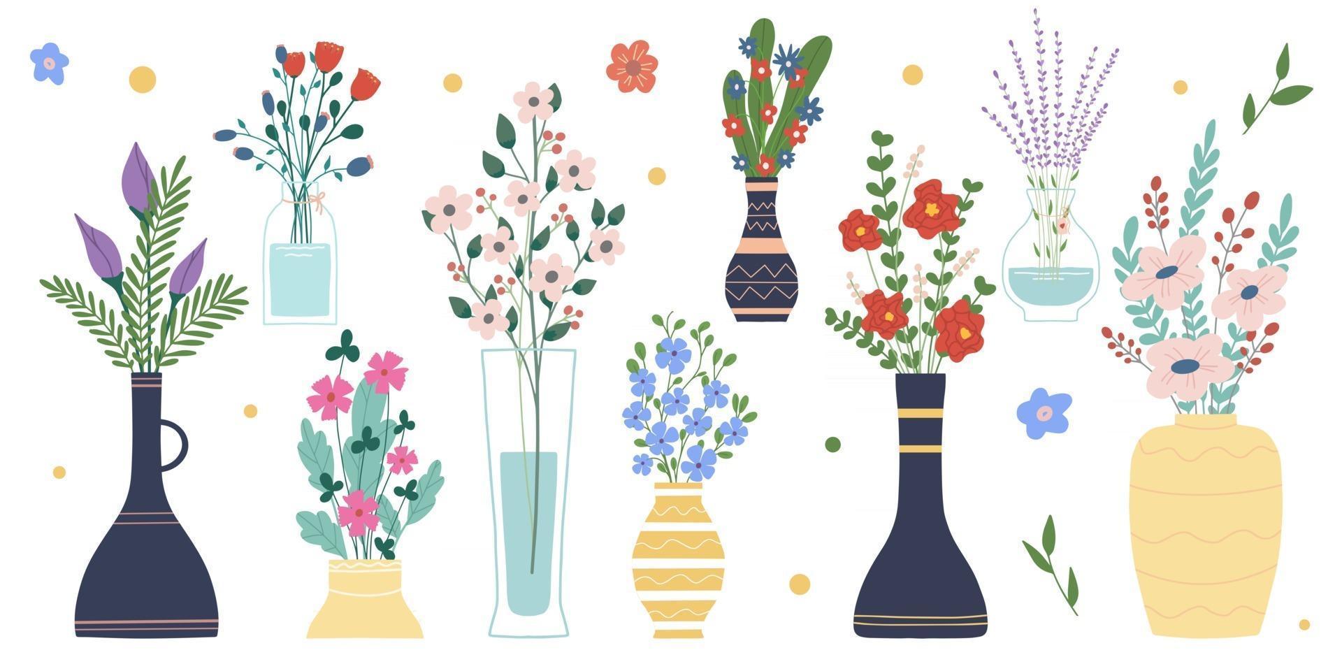 A bunch of bouquets vector