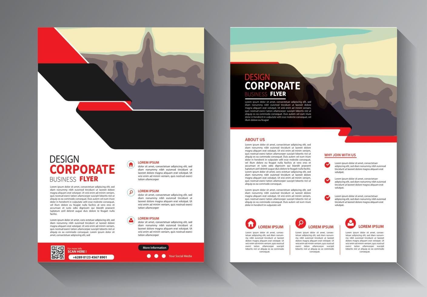 flyer business template for layout brochure promotion or annual report company vector