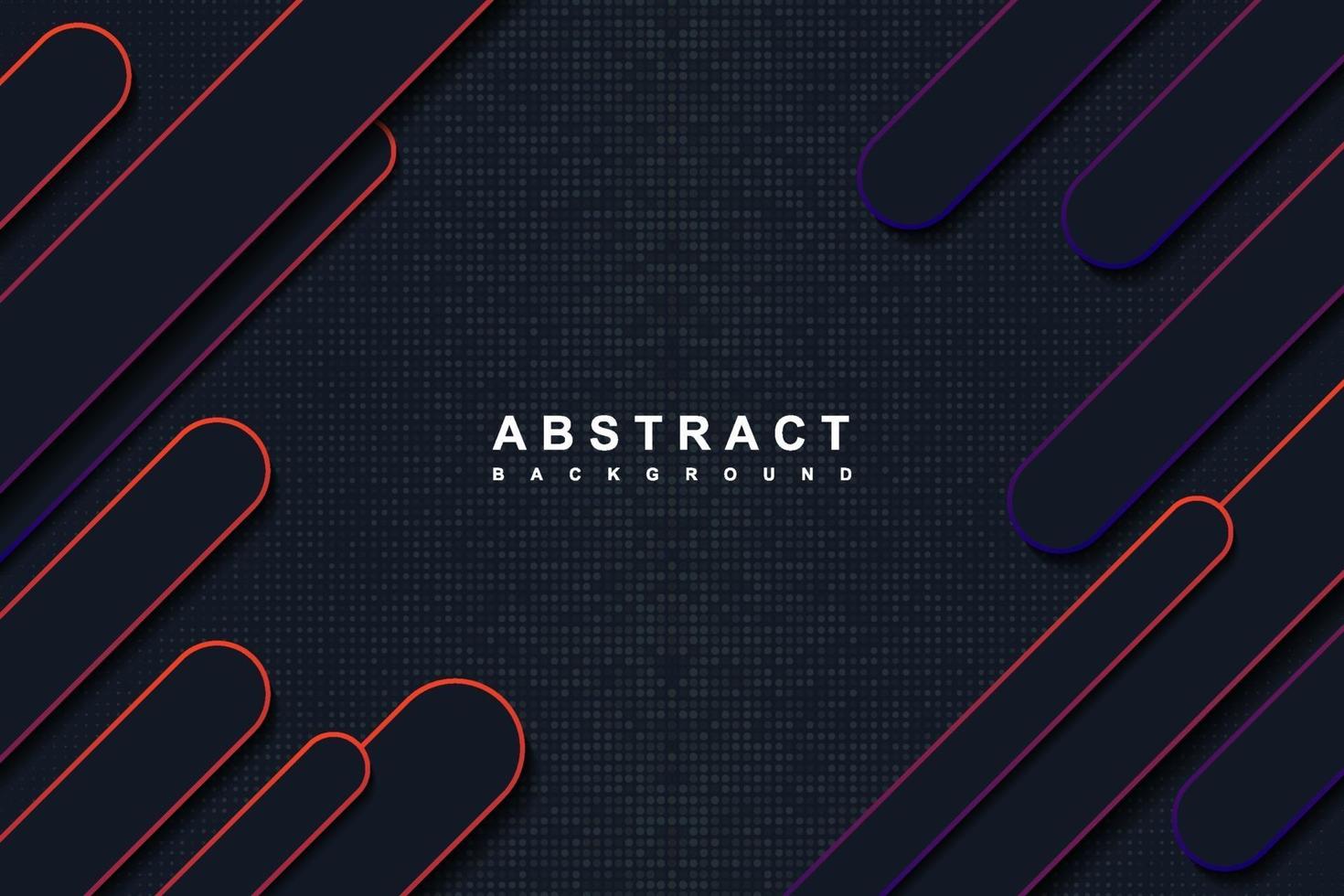 Abstract dark blue and gradient rounded shapes background vector