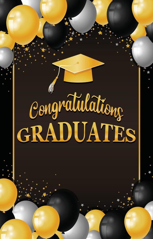 Congratulations Graduates Background vector