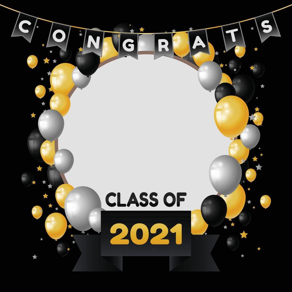 Congrats Class Off 2021 Background vector