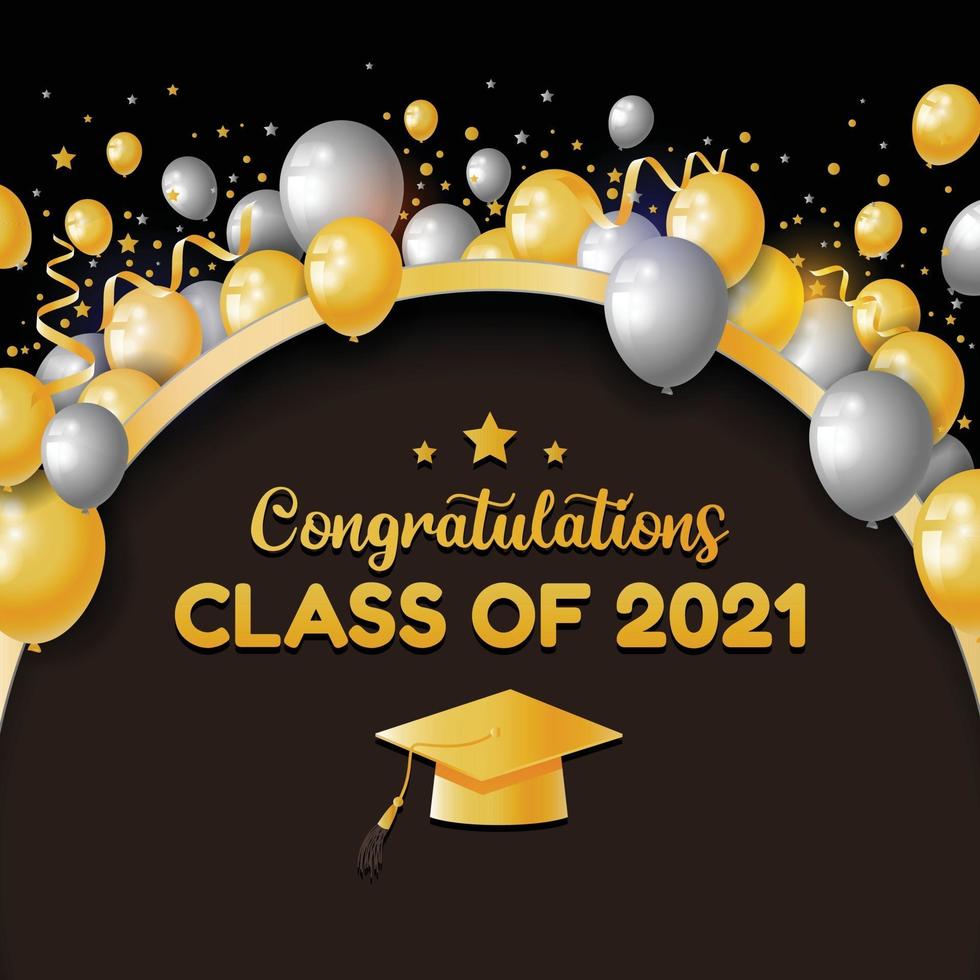 Congratulations Class of 2021 Background vector