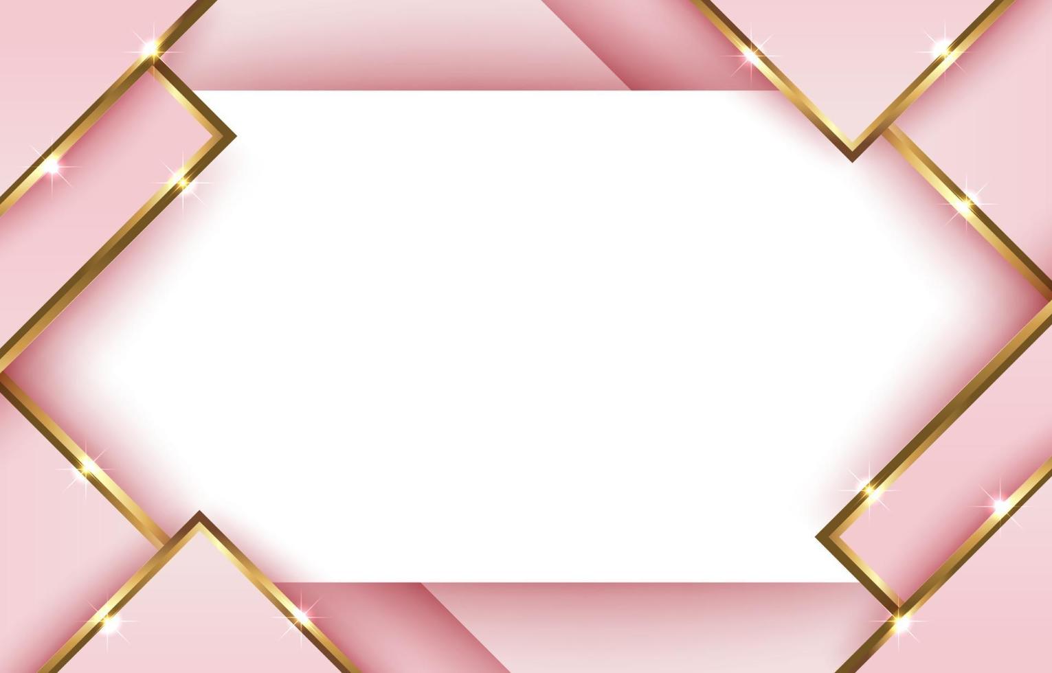 Abstract Pink Gold Geometric Background vector