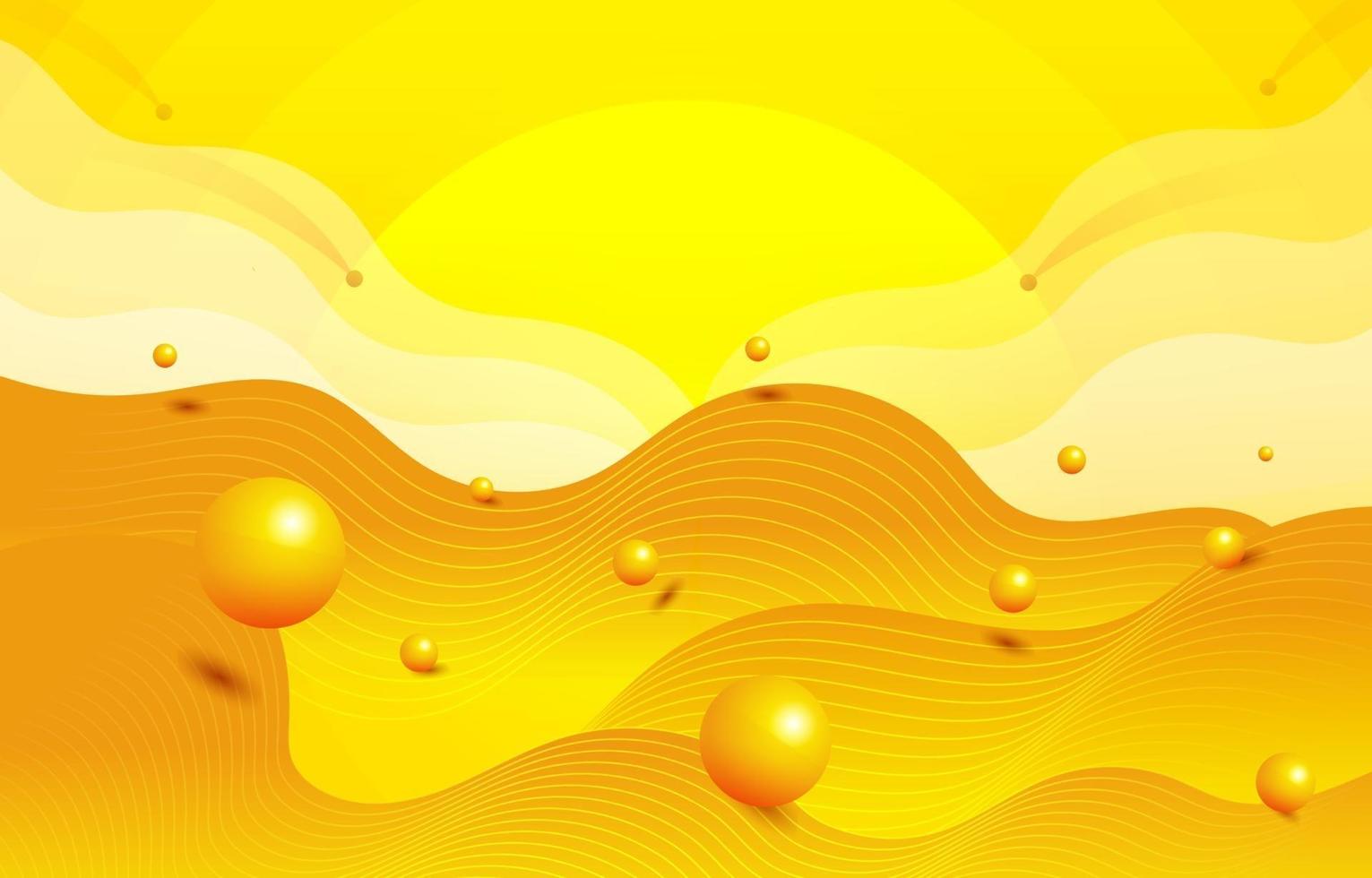 Yellow Space with Ball Background vector