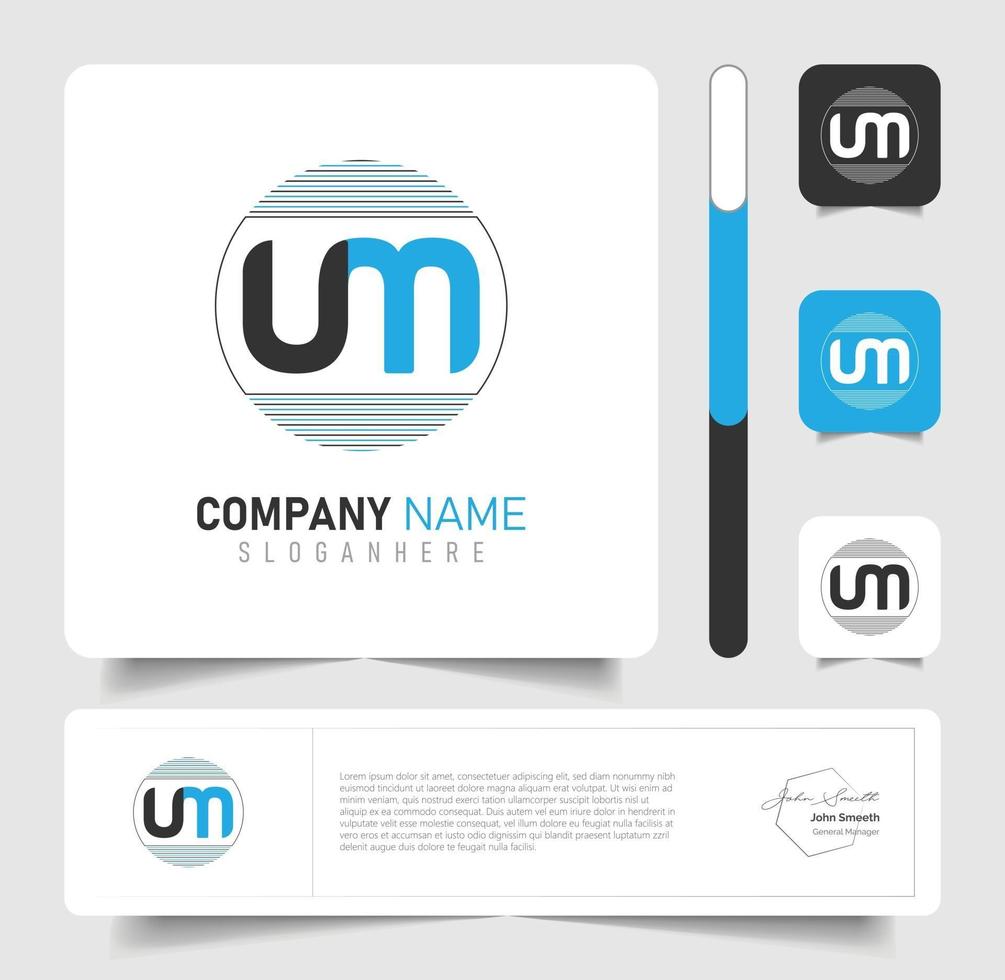 um logo or symbol design vector