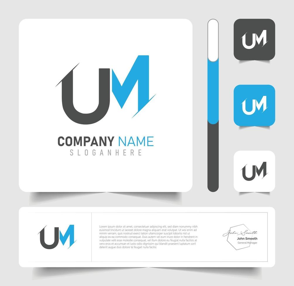 um logo design for business vector