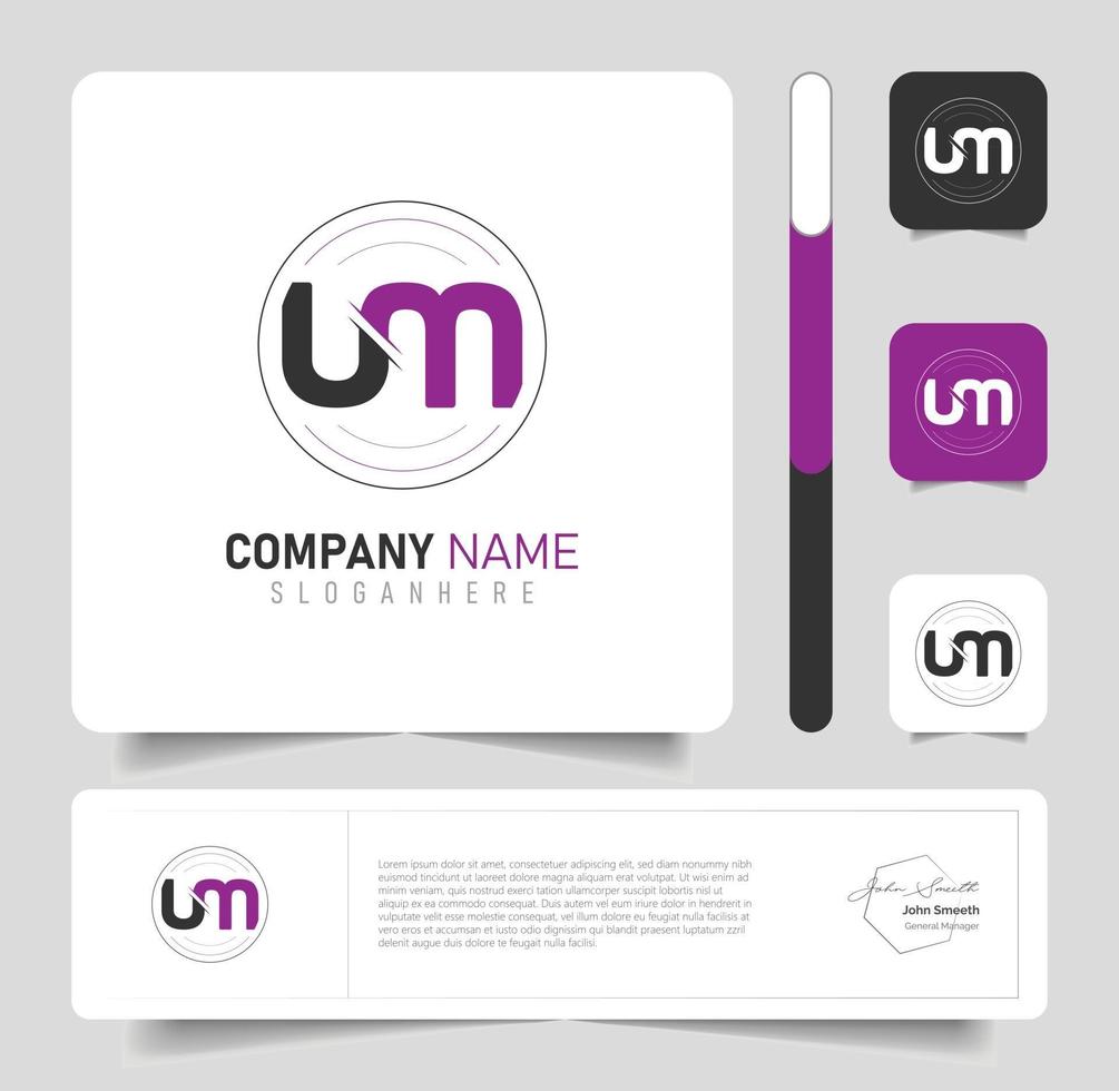 um logo or symbol design vector