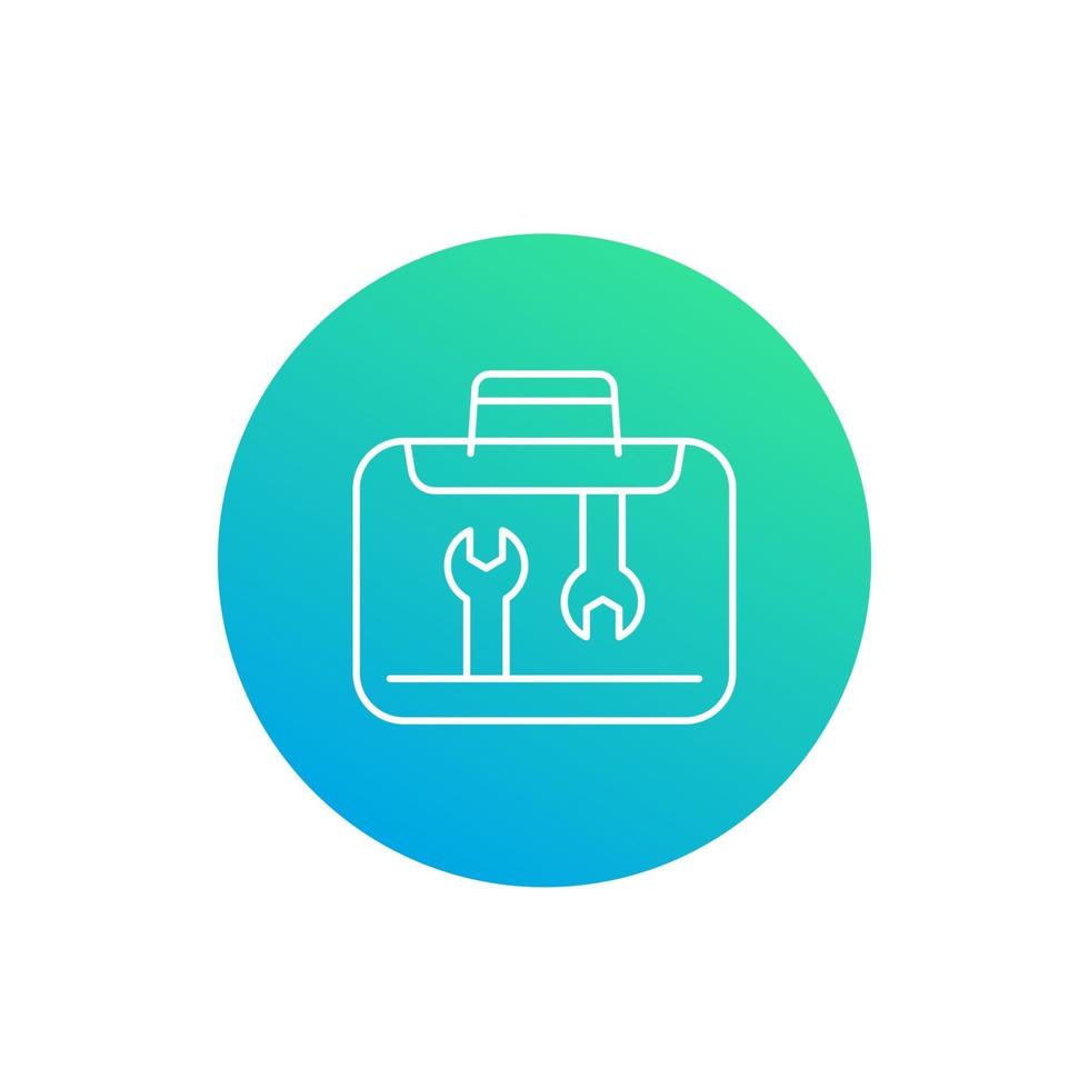 repair tools and service icon in linear style vector