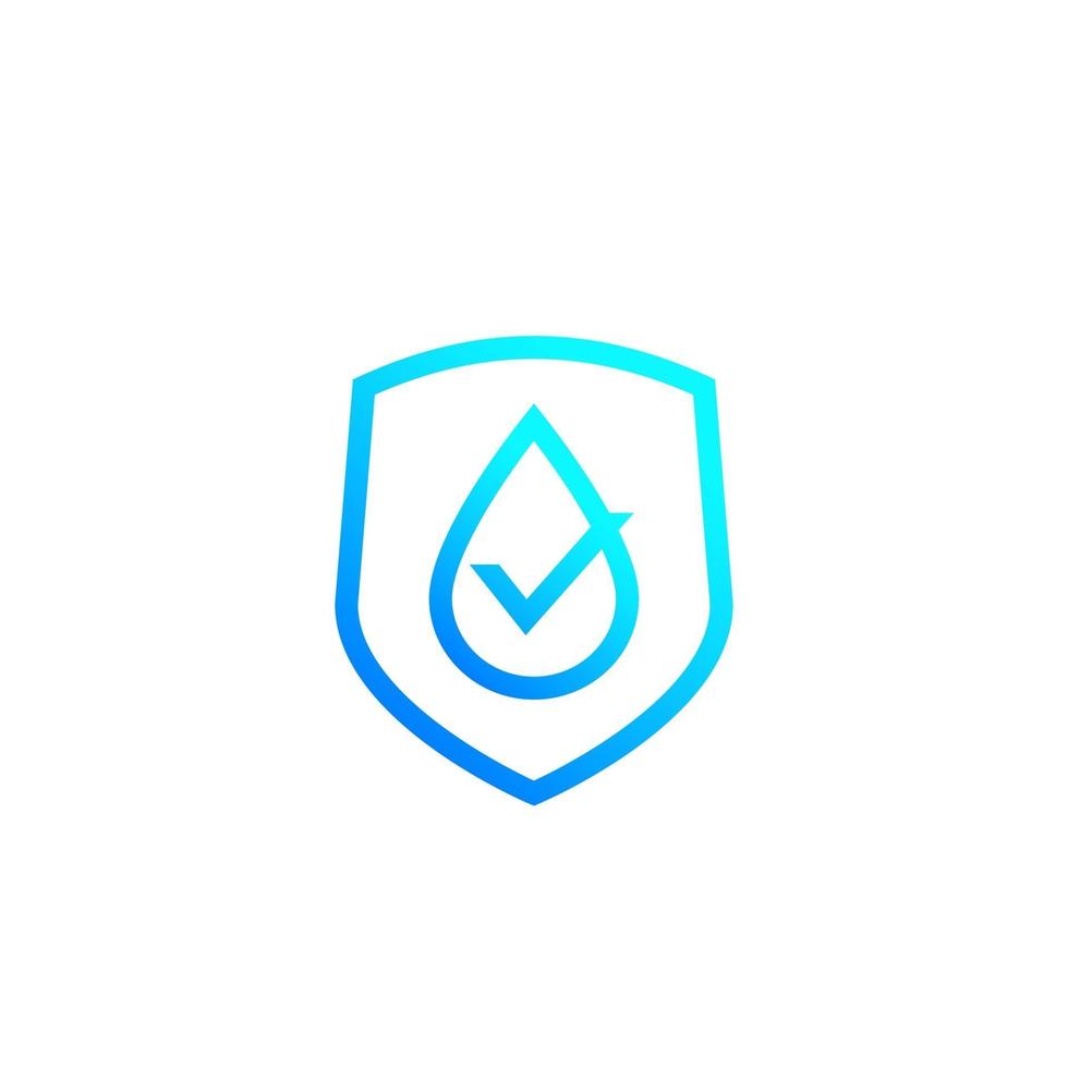 waterproof icon water resistant vector label