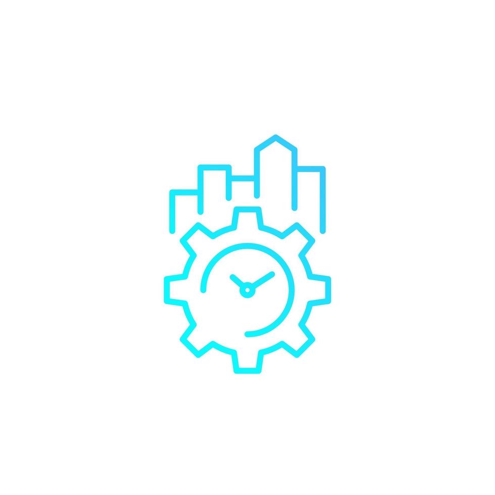 productivity and efficiency linear icon on white vector