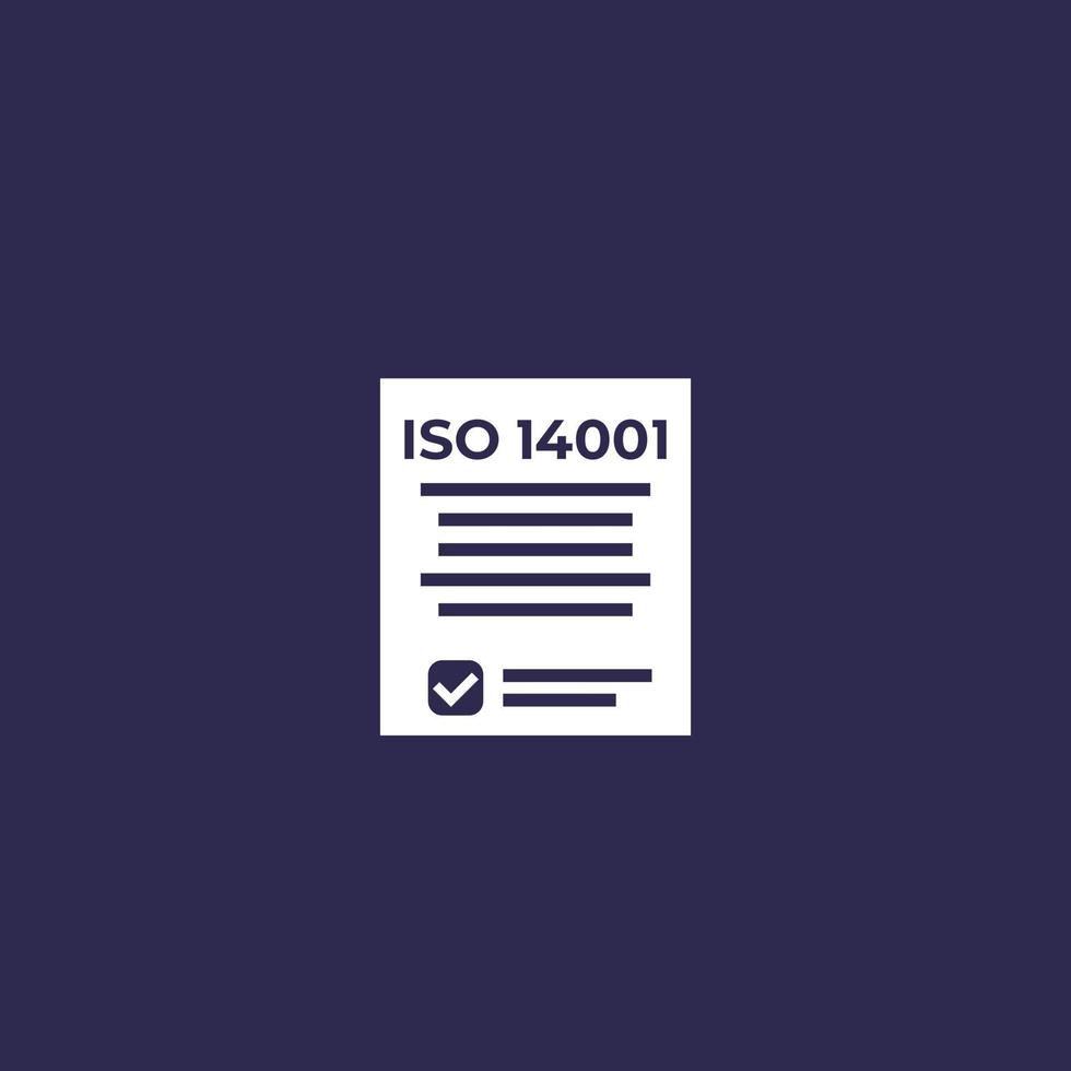 icono de vector iso 14001