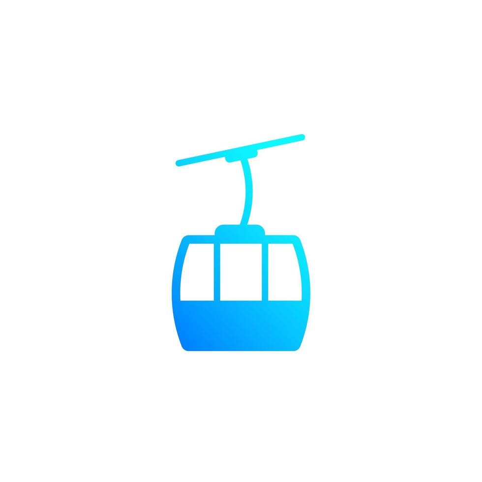 funicular icon on white vector