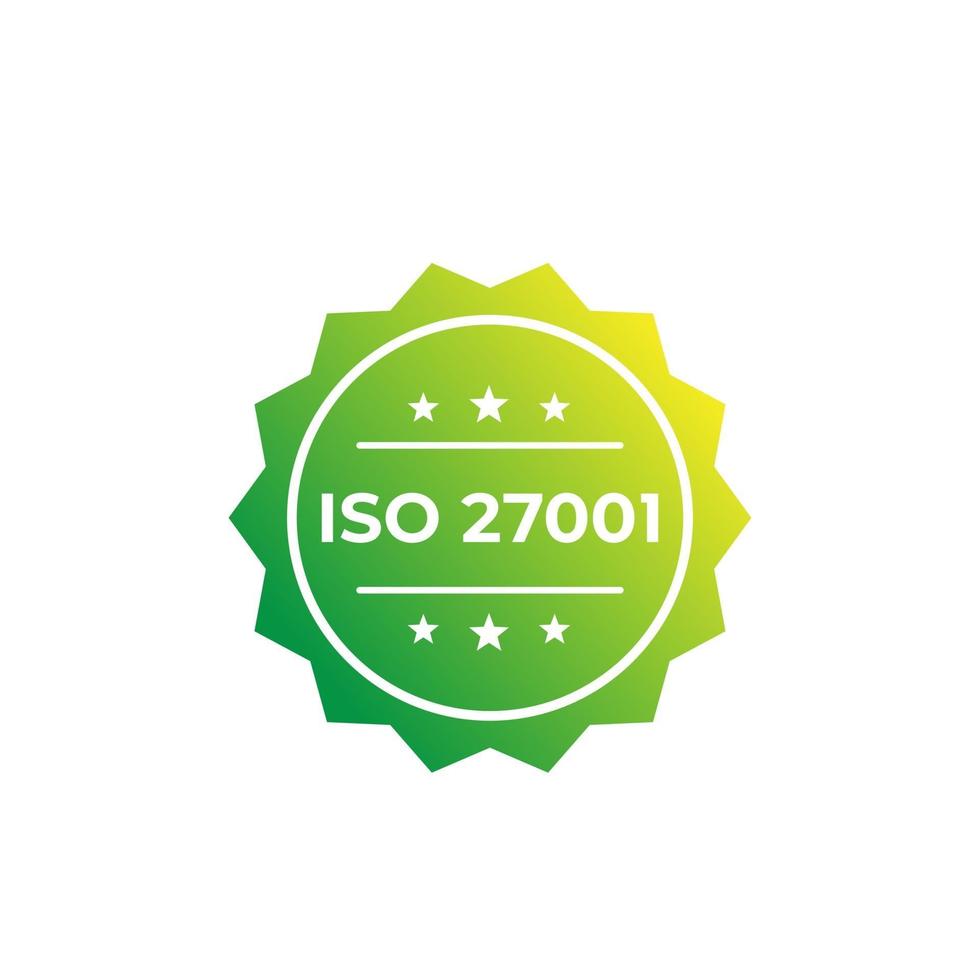 ISO 27001 standard vector label