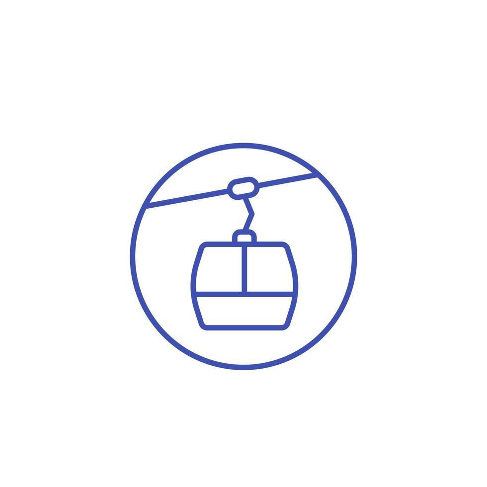 funicular line vector icon on white