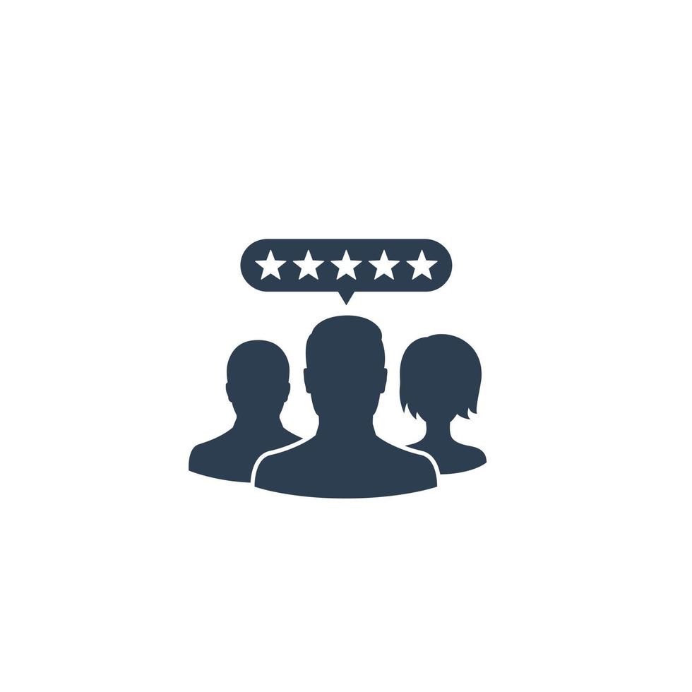 Customer review vector icon