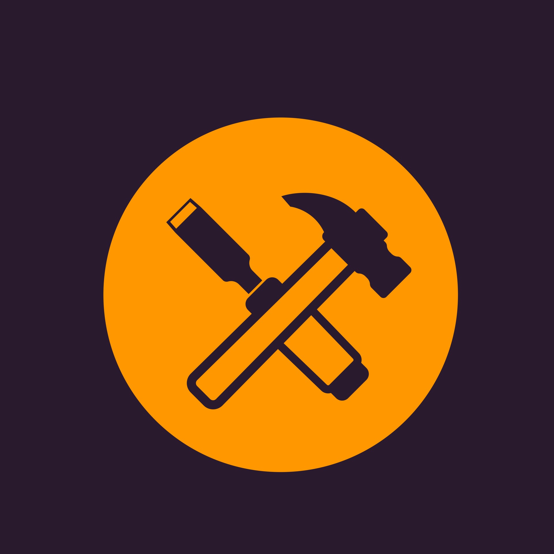hammer and chisel icon 2425429 Vector Art at Vecteezy