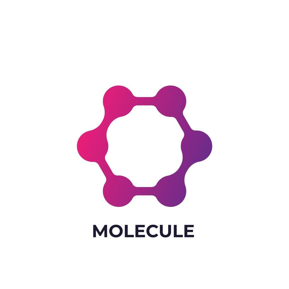 molecule icon and science logo element vector
