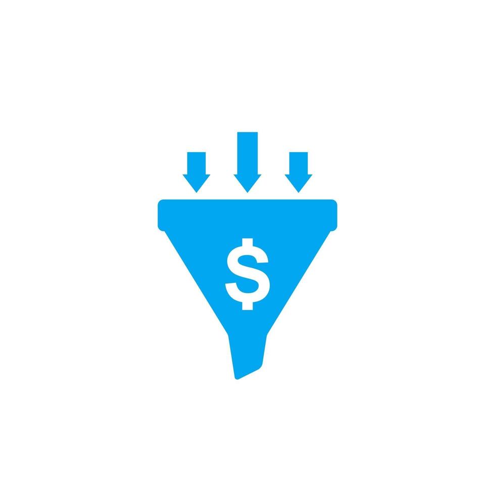 sales funnel digital marketing vector icon