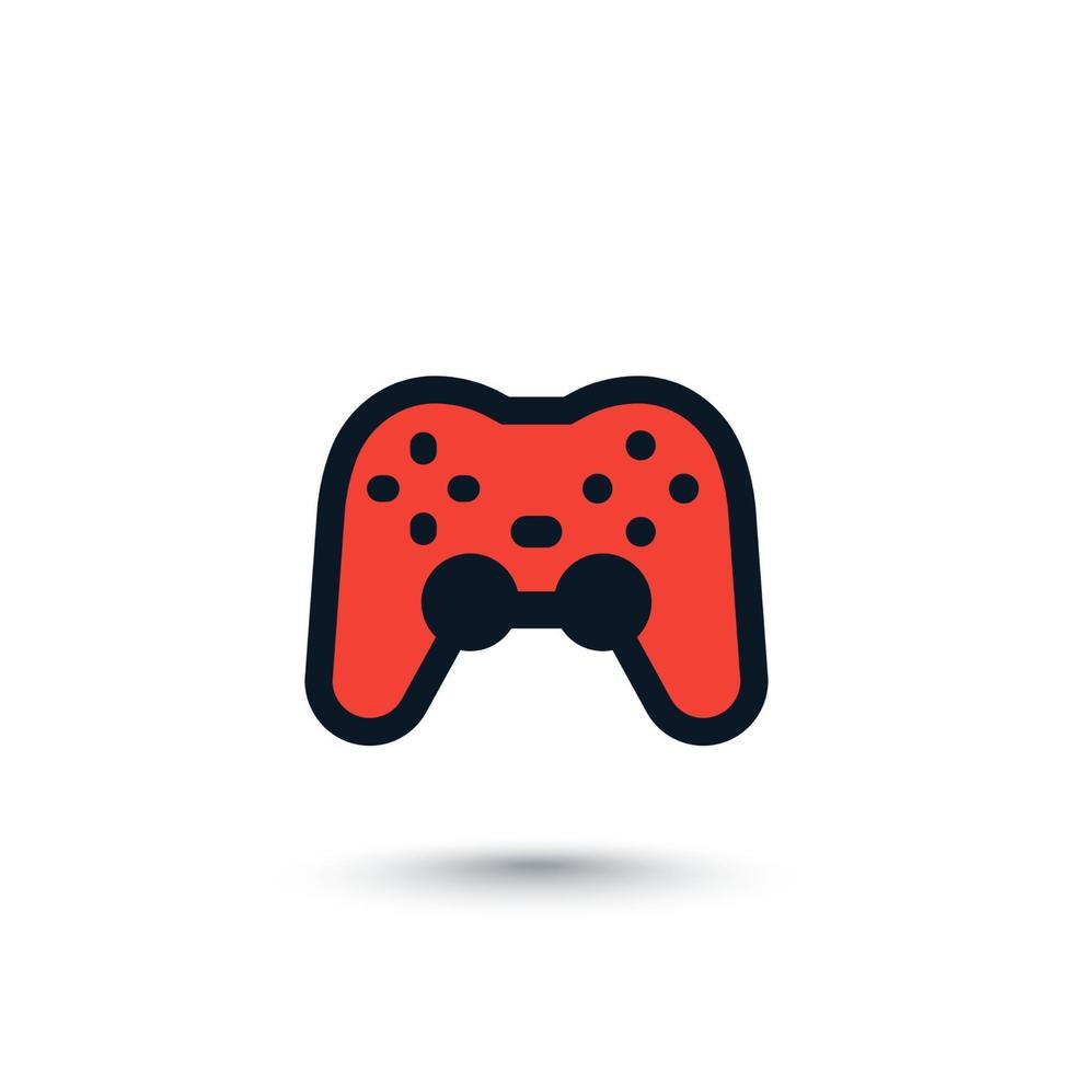 gamepad or game controller vector icon on white