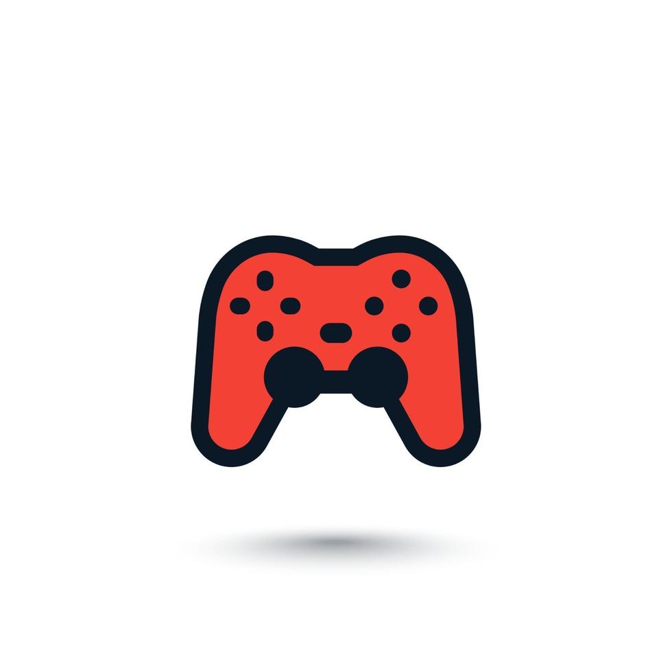 gamepad o icono de vector de controlador de juego en blanco